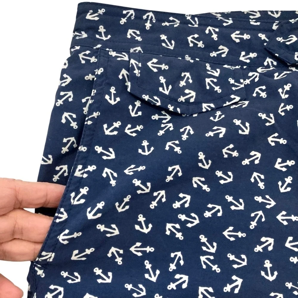 J CREW Swim Shorts Trunks Size 33 Lined Navy Blue